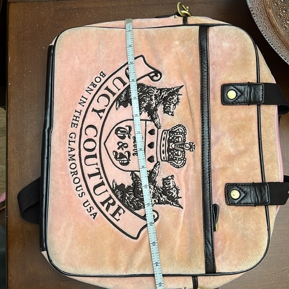 Vintage Y2K Juicy Couture Velour Messenger Laptop Bag Pink Velour.. - Picture 8 of 11